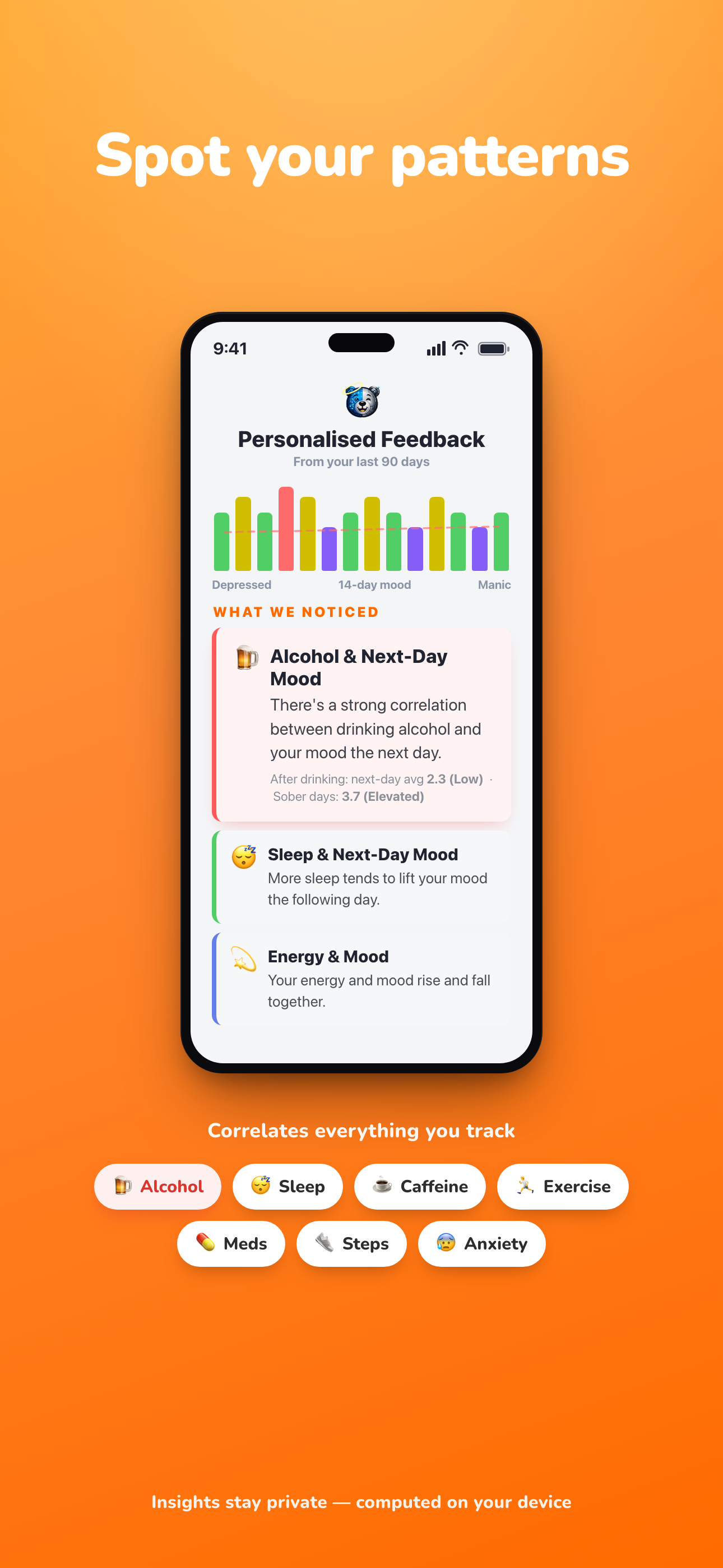 Personalised feedback and patterns