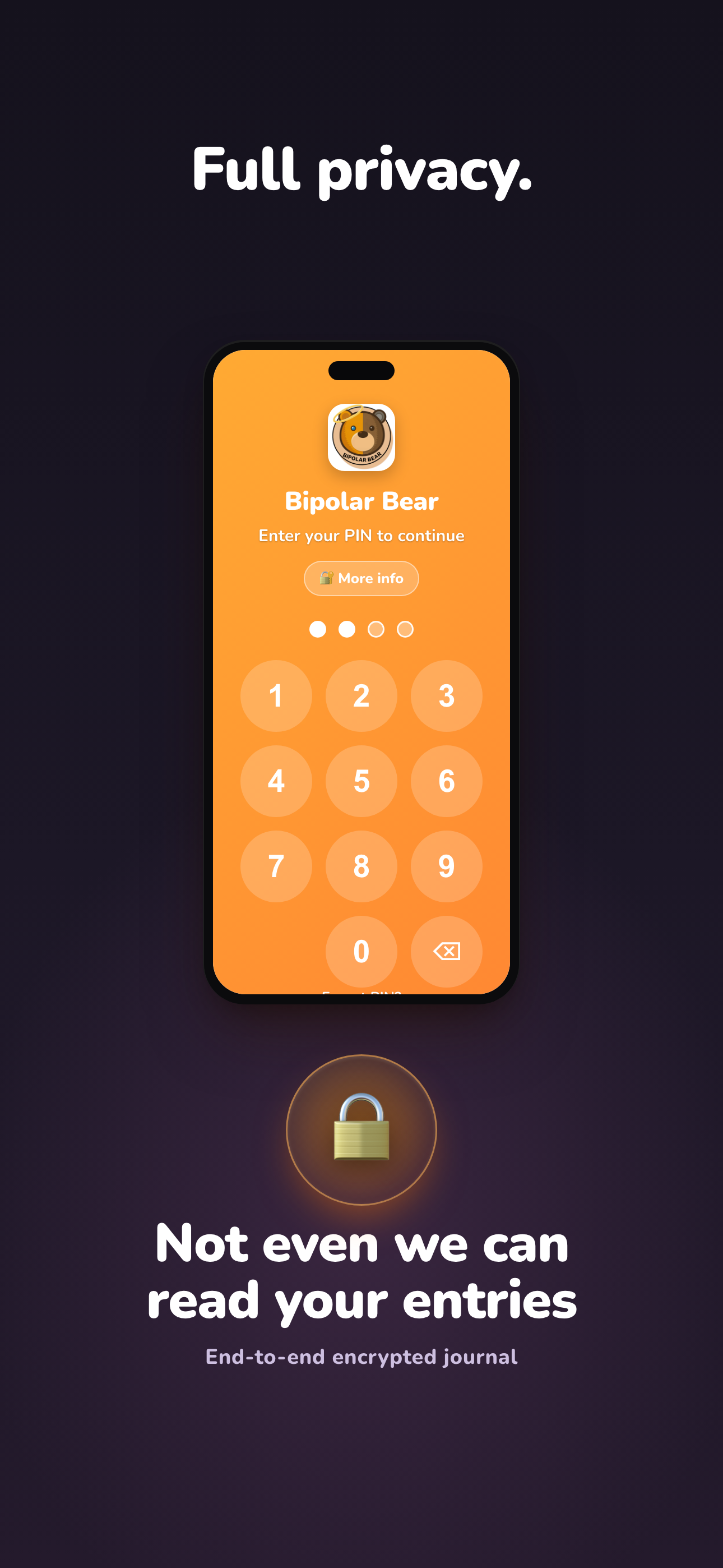 Private PIN lock